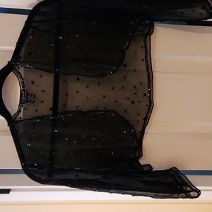 Sequened chiffon bolero